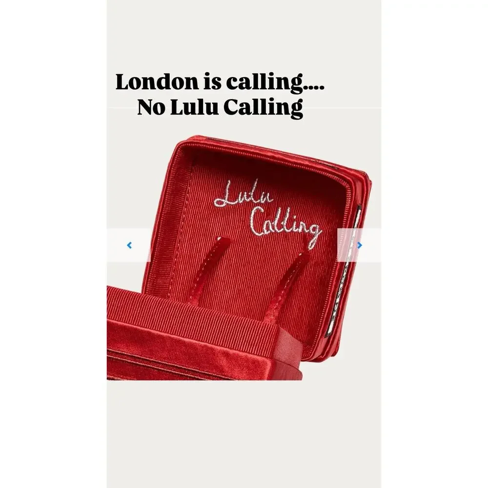 Lulu Guinness Red Phonebox Lulu Calling Statement Clutch British Designer NEW